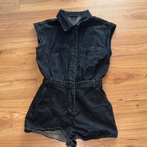 MIOU MUSE Women's Black Playsuit-romper